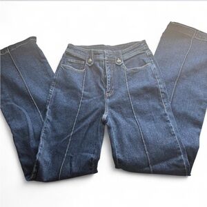 cinq a sept Dark Indigo High-Rise Straight Jeans
